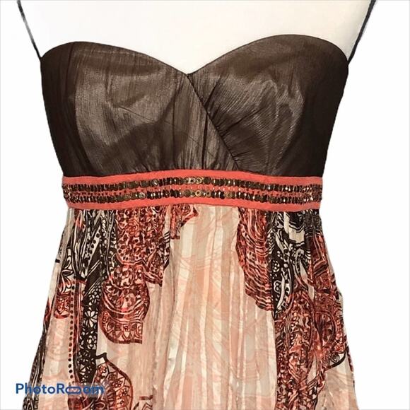 BCBGMAXAZARIA 100% Silk Strapless Dress NWT size 6 - Picture 3 of 10